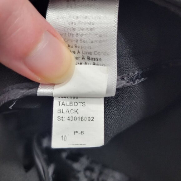 Talbots Women's Seasonless Crepe Wide Leg Pants Black Size 10 - Picture 8 of 11